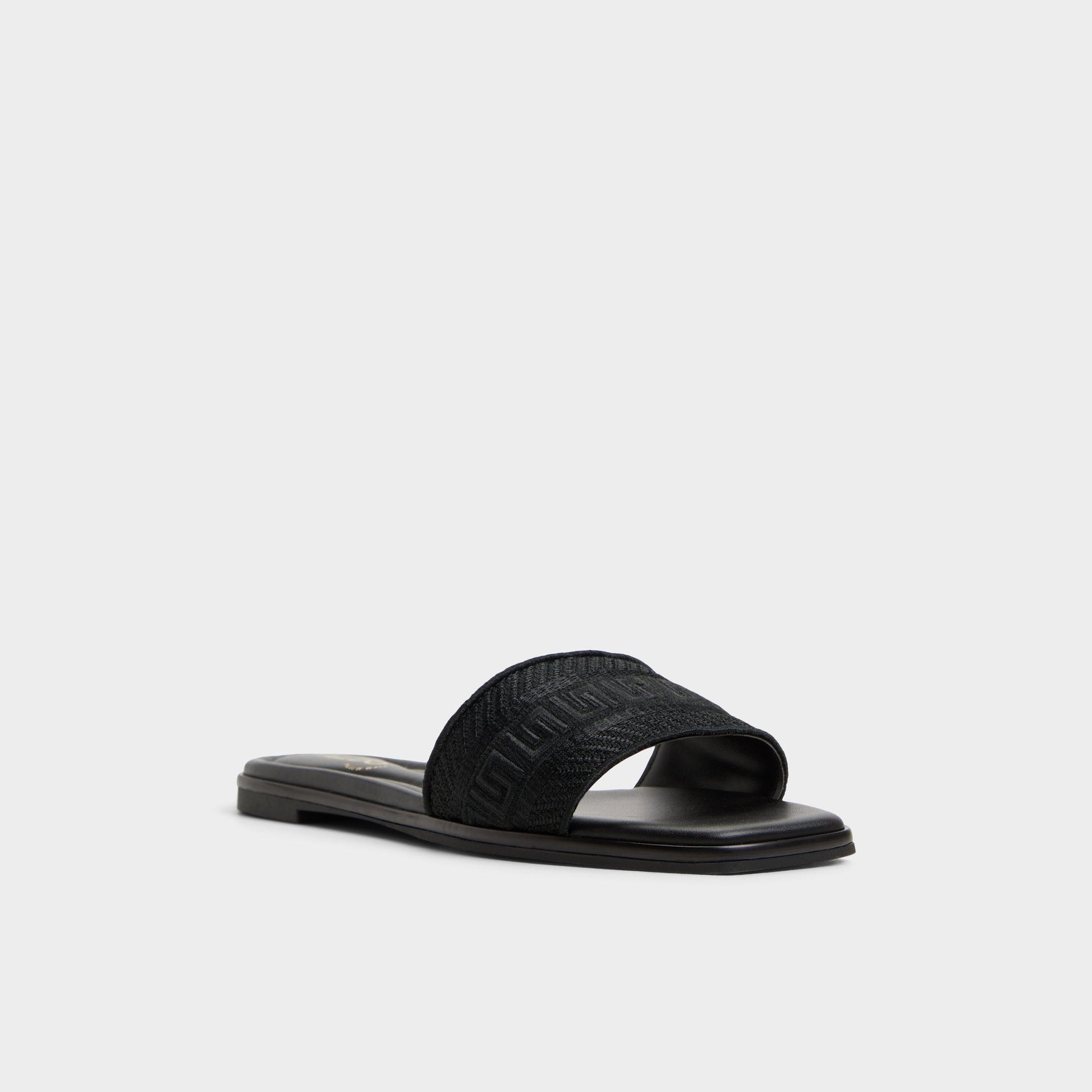 Oceania Black Women's Flats - Slide sandal | Aldo New