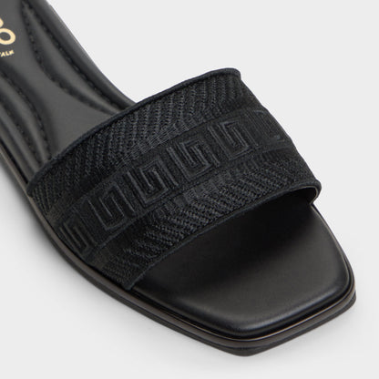 Oceania Black Women's Flats - Slide sandal | Aldo New