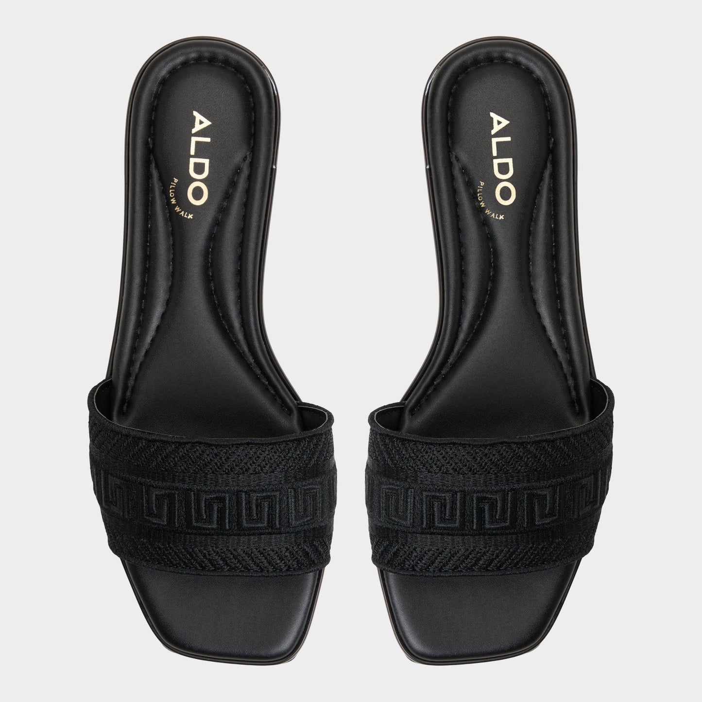Oceania Black Women's Flats - Slide sandal | Aldo New