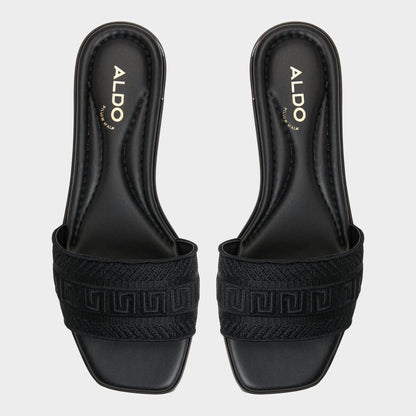 Oceania Black Women's Flats - Slide sandal | Aldo New