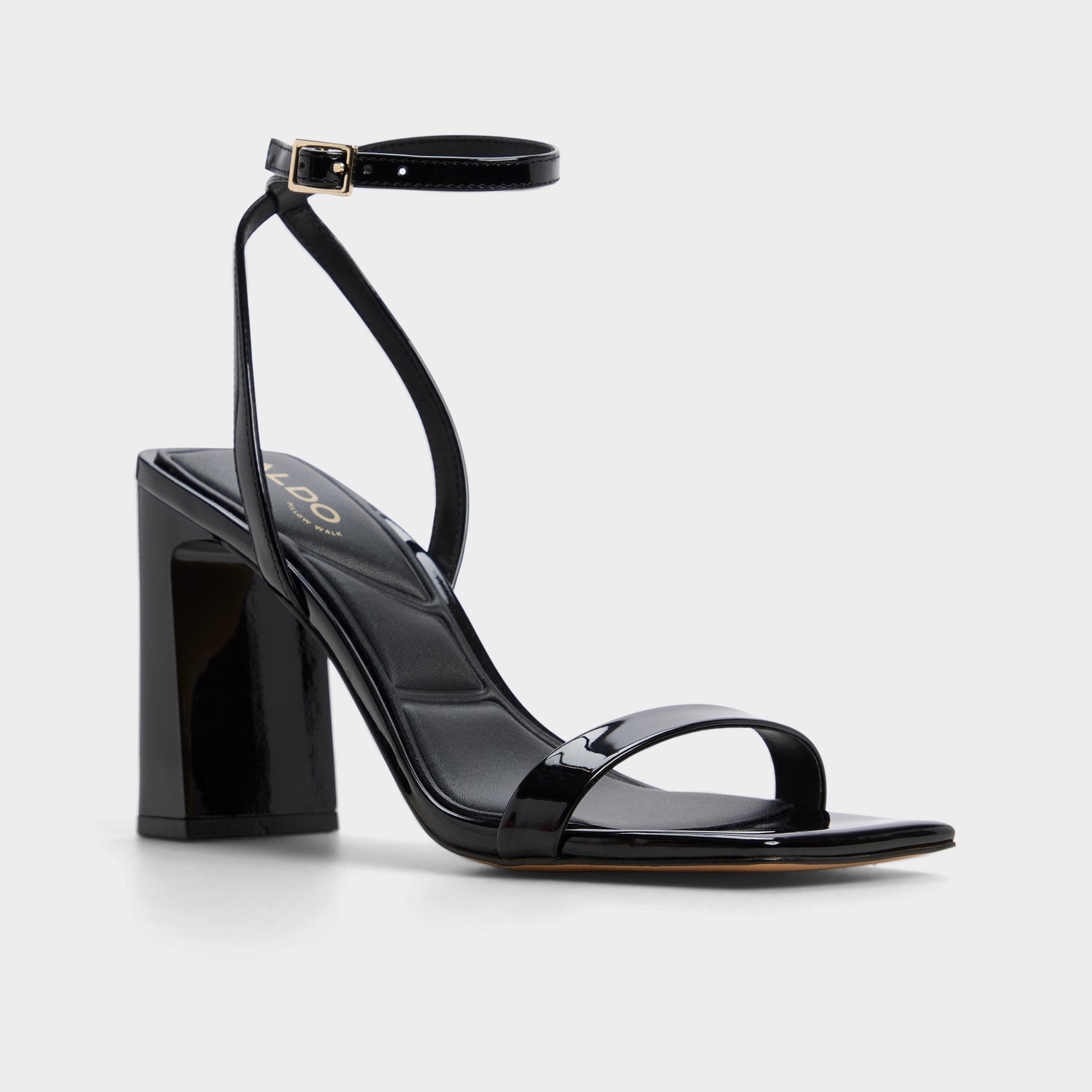 Azzira in Black - Strappy heeled sandal, Block heel | Aldo Featured