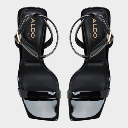 Azzira in Black - Strappy heeled sandal, Block heel | Aldo Featured