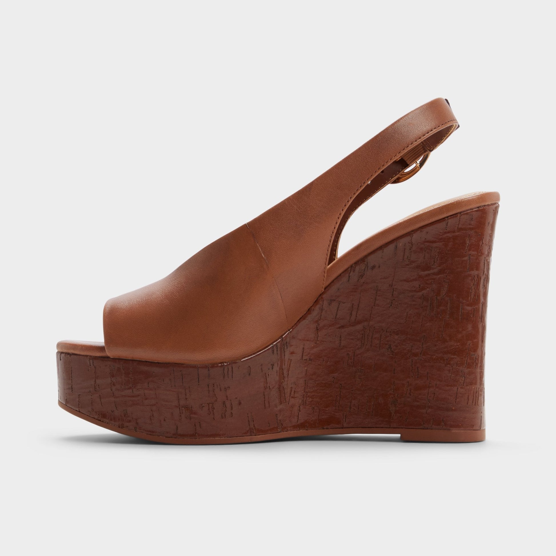 Tatianah in Dark Brown - Sling back heeled sandal, Wedge heel | Aldo Popular