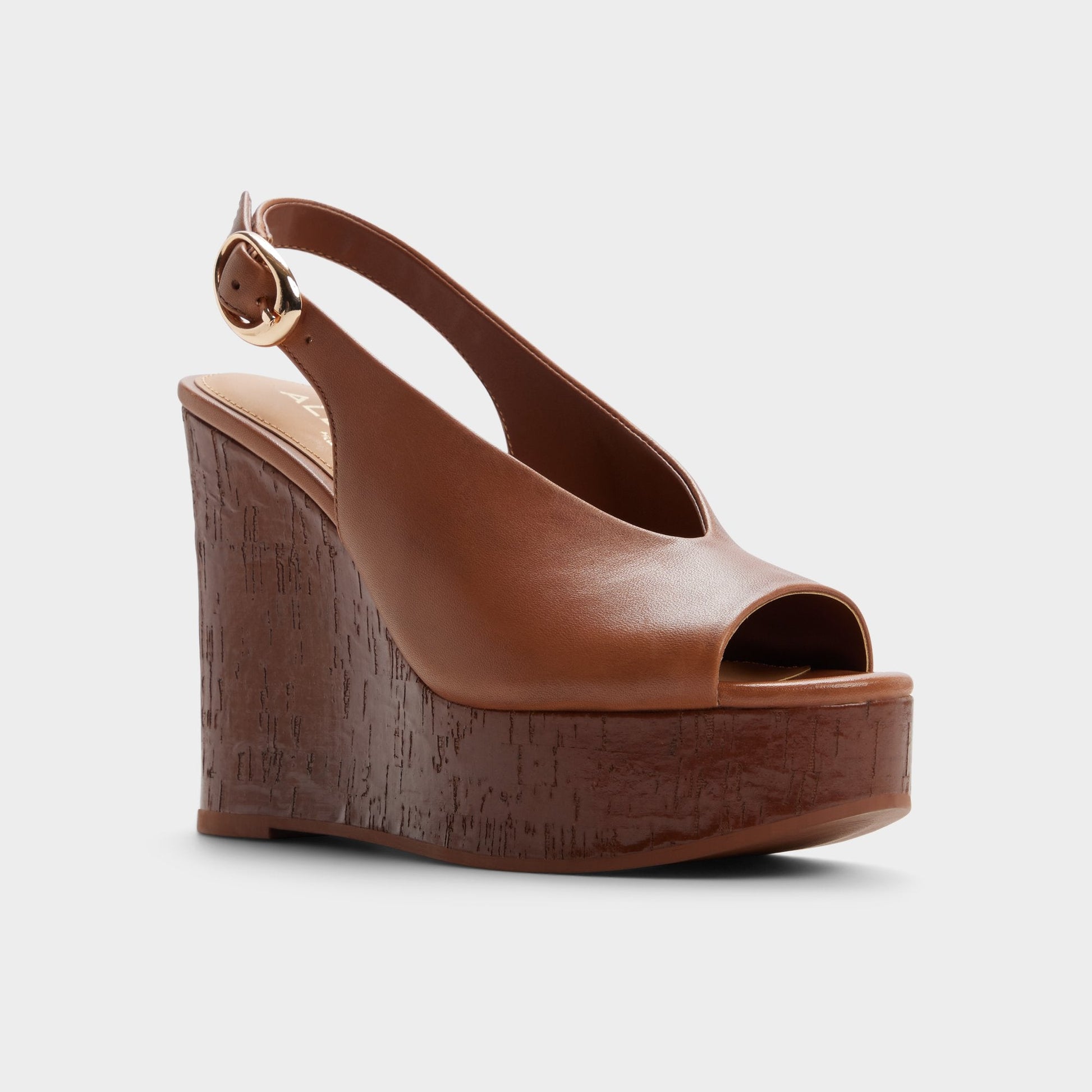 Tatianah in Dark Brown - Sling back heeled sandal, Wedge heel | Aldo Popular