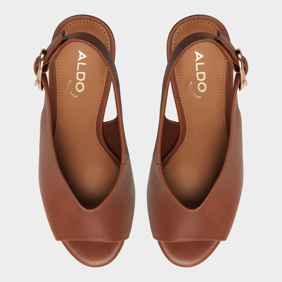 Tatianah in Dark Brown - Sling back heeled sandal, Wedge heel | Aldo Popular