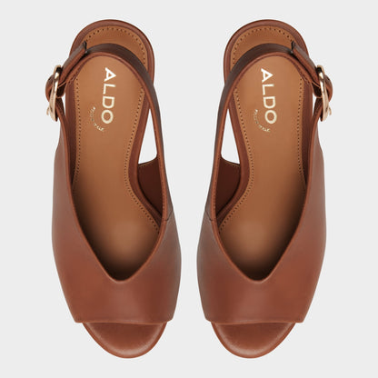 Tatianah in Dark Brown - Sling back heeled sandal, Wedge heel | Aldo Popular