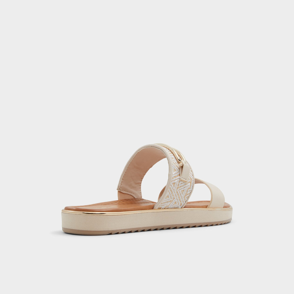 Lagoon Other Beige Synthetic Print Women's Footbed sandals - Slide sandal, Footbed sandal | Aldo Best Seller
