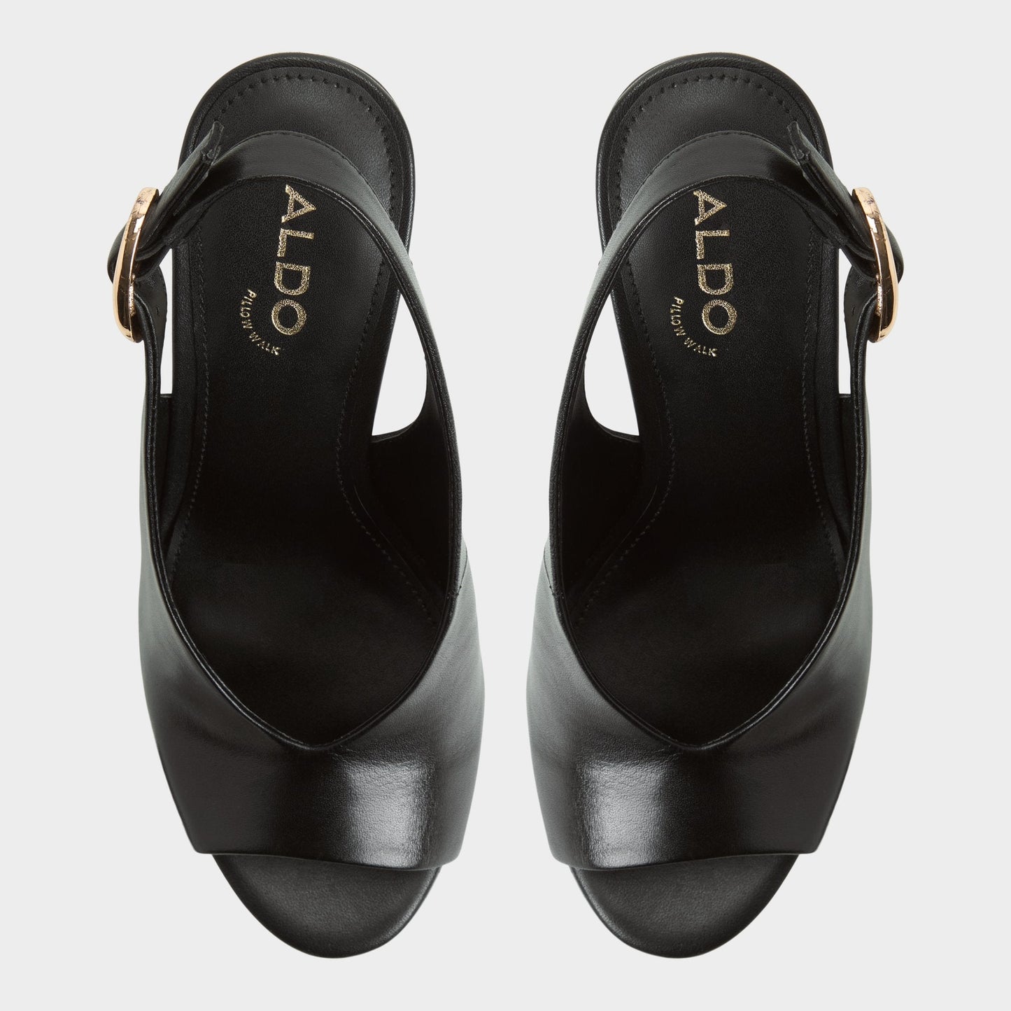 Tatianah in Black - Sling back heeled sandal, Wedge heel | Aldo Exclusive