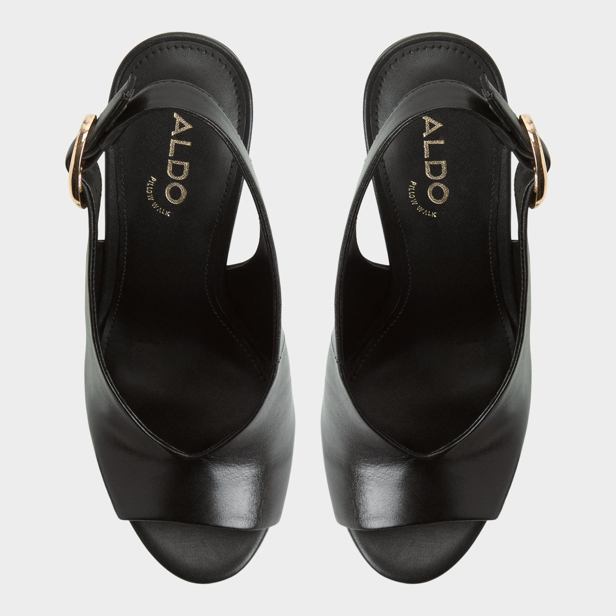 Tatianah in Black - Sling back heeled sandal, Wedge heel | Aldo Exclusive