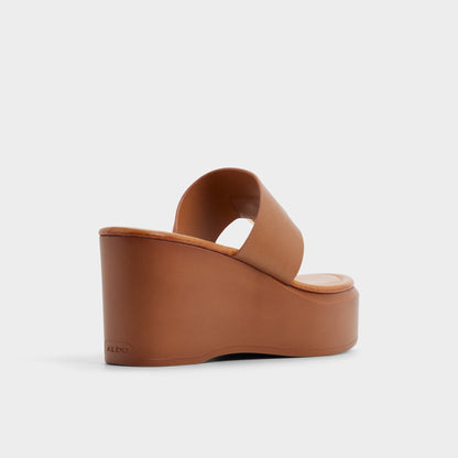 Friegan in Medium Brown - Slide sandal, Wedge heel | Aldo Essential