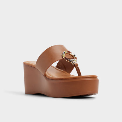 Friegan in Medium Brown - Slide sandal, Wedge heel | Aldo Essential