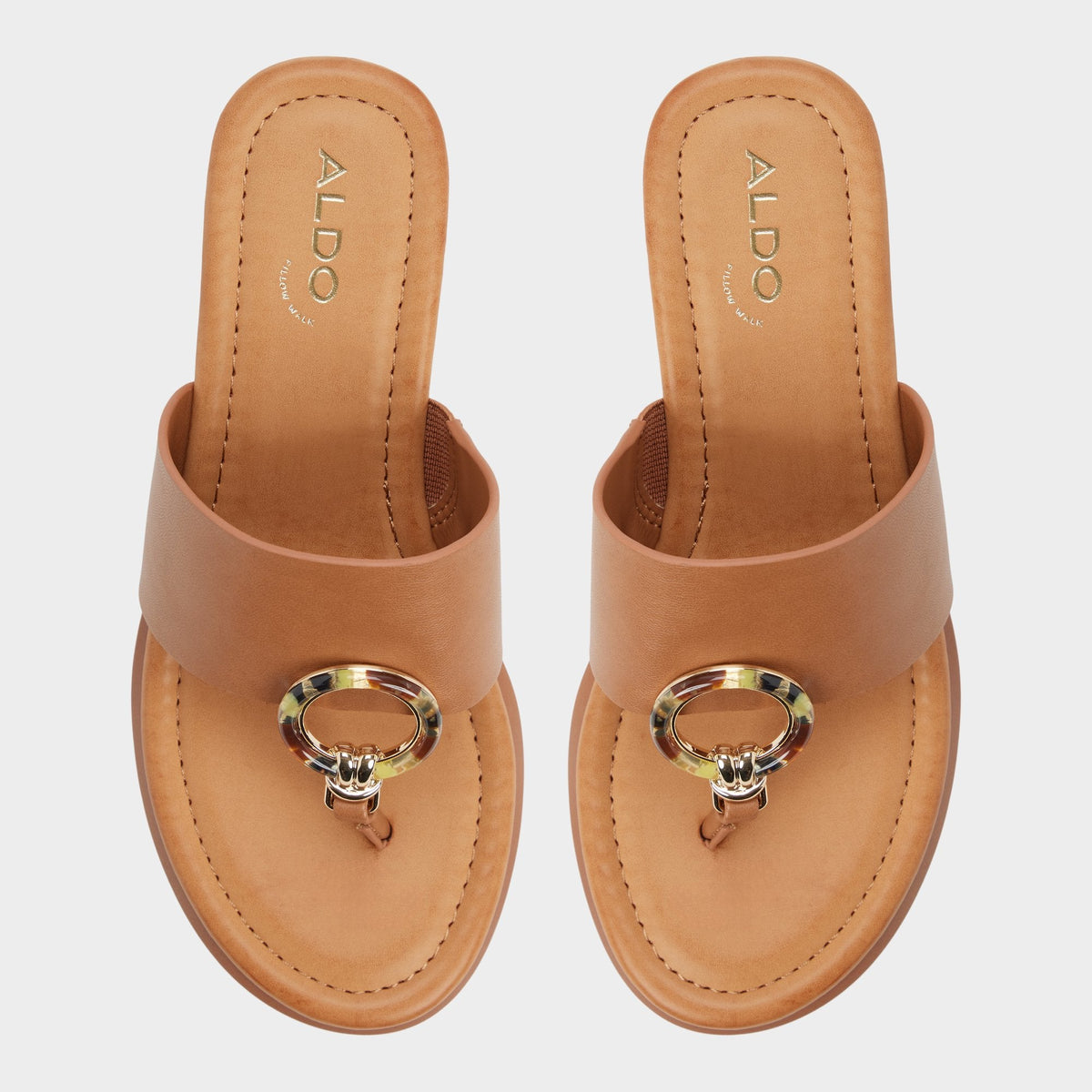 Friegan in Medium Brown - Slide sandal, Wedge heel | Aldo Essential