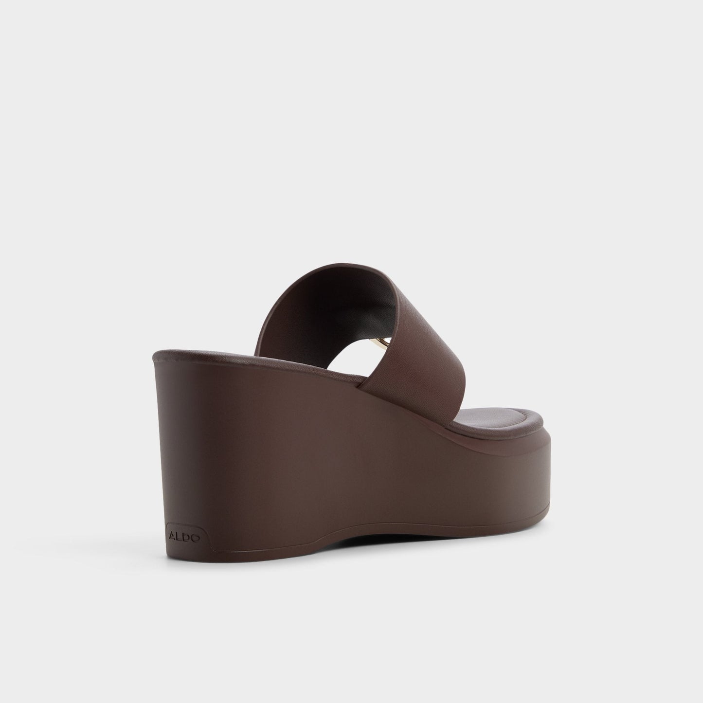 Friegan in Dark Brown - Slide sandal, Wedge heel | Aldo Premium