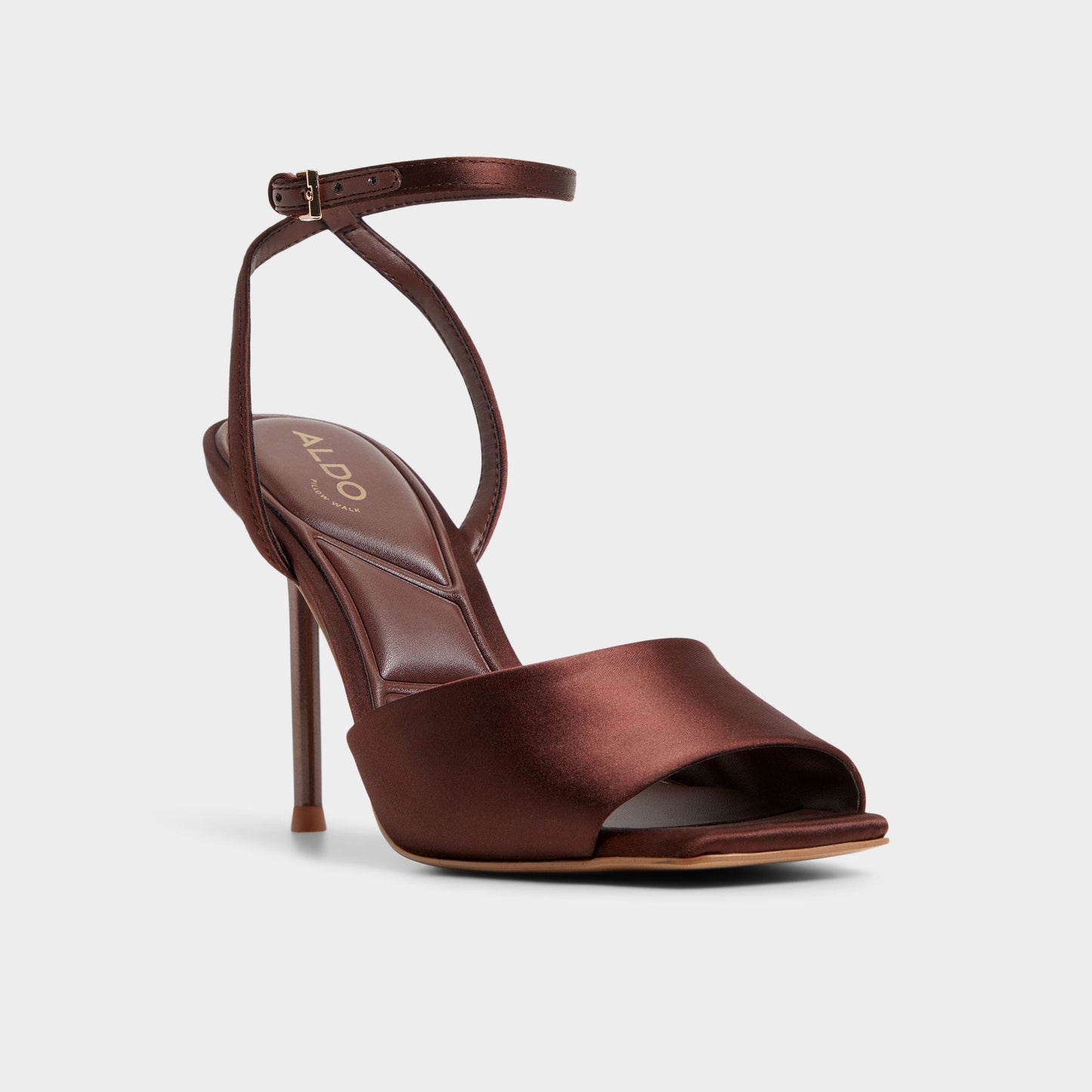 Kaiasien in Dark Brown 14151897 - Strappy heeled sandal, Stiletto heel | Aldo Best Seller