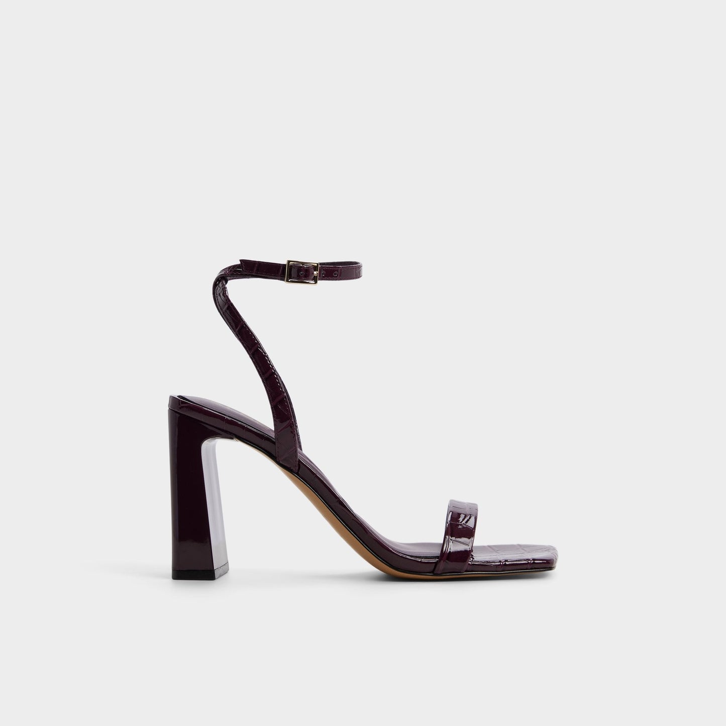 Azzira in Bordo - Strappy heeled sandal, Block heel | Aldo Signature