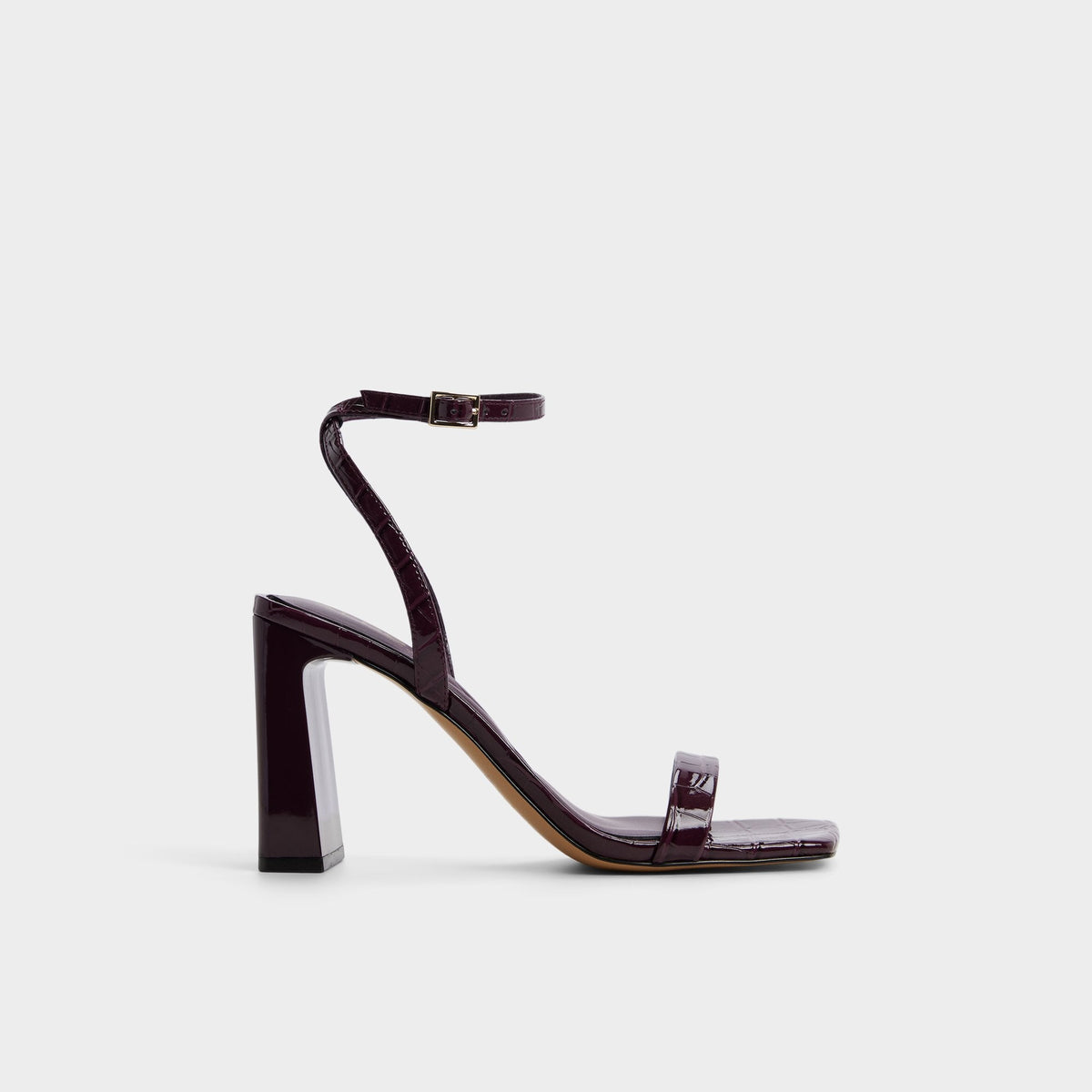 Azzira in Bordo - Strappy heeled sandal, Block heel | Aldo Signature