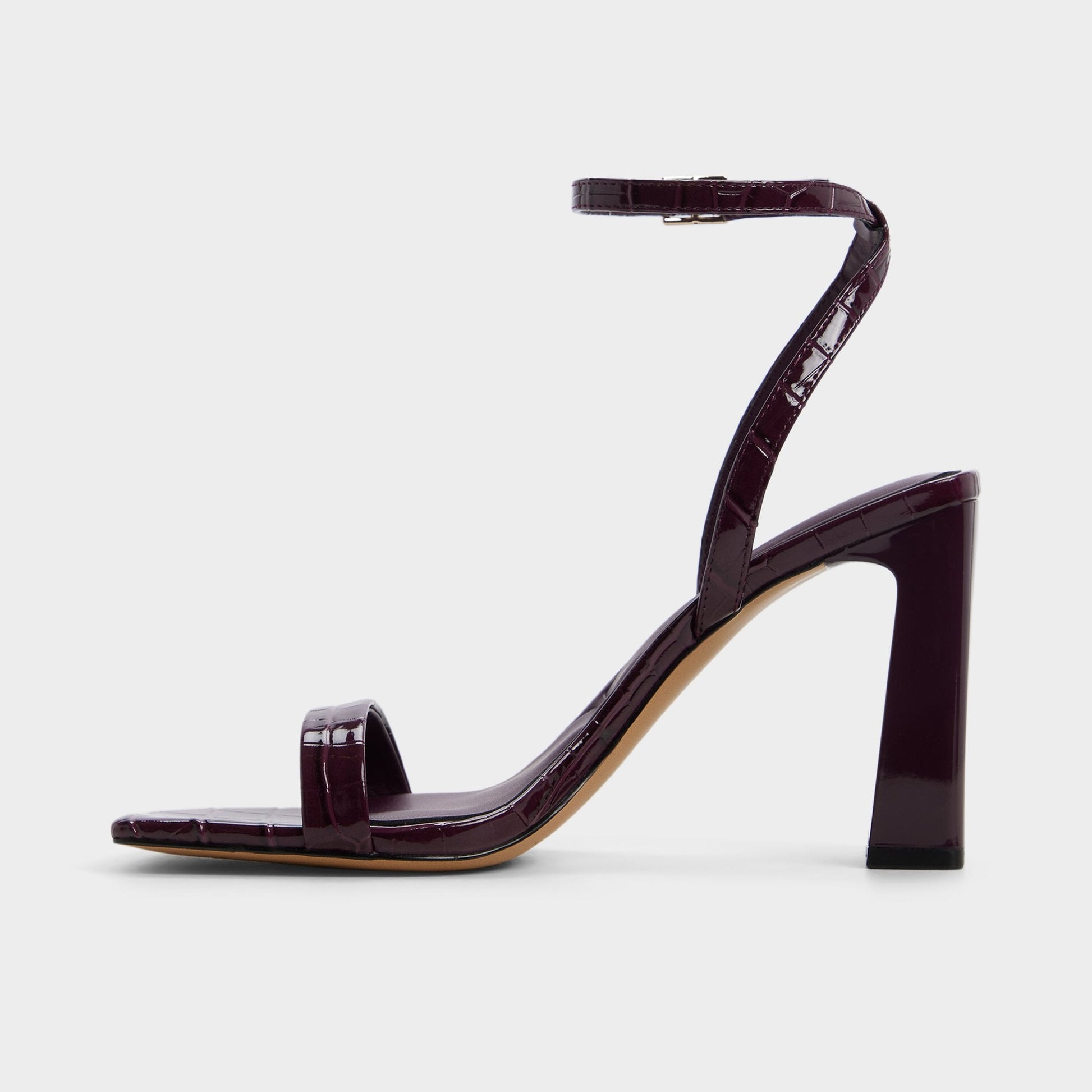 Azzira in Bordo - Strappy heeled sandal, Block heel | Aldo Signature