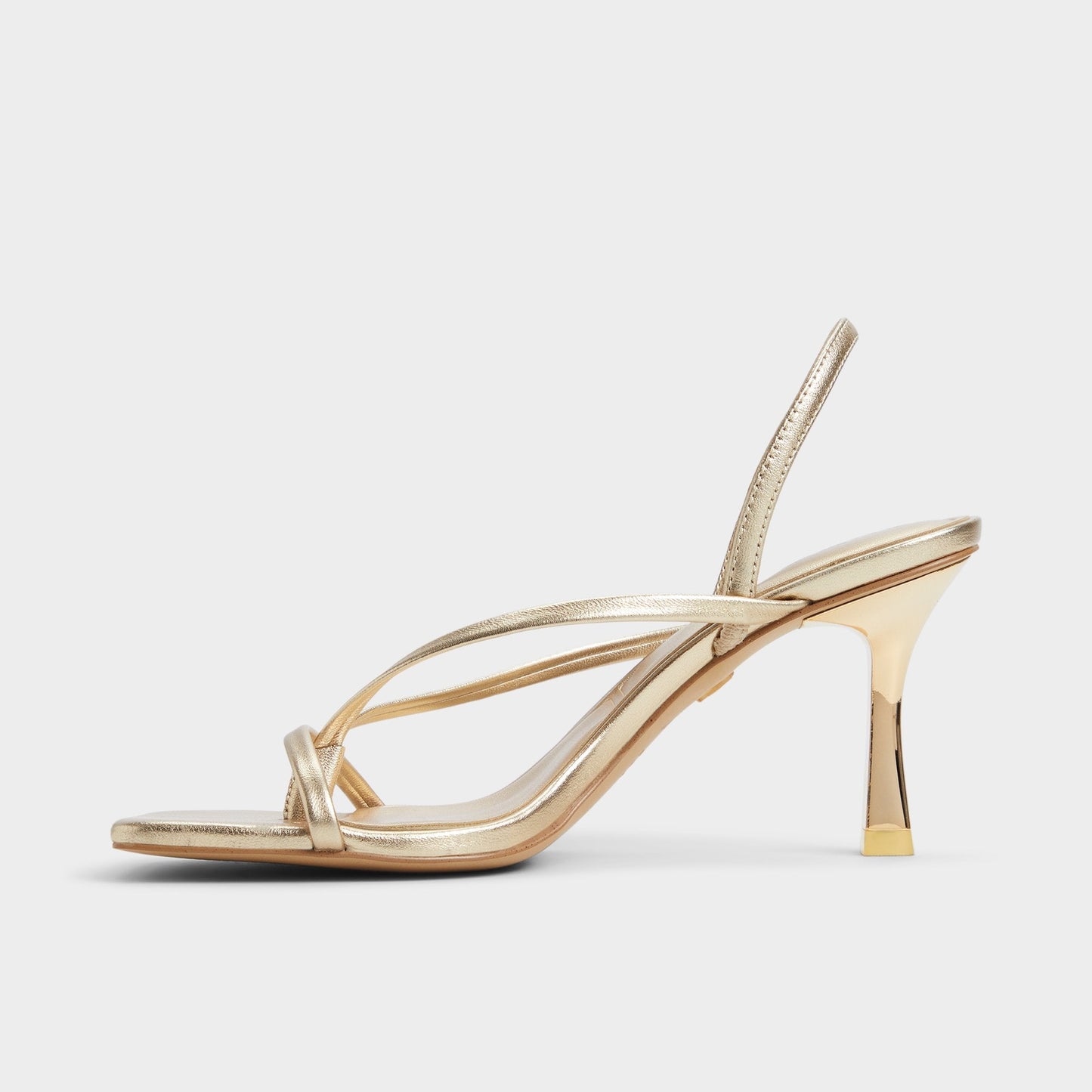 Riva Gold Women's Strappy sandals - Sling back heeled sandal, Stiletto heel | Aldo Classic