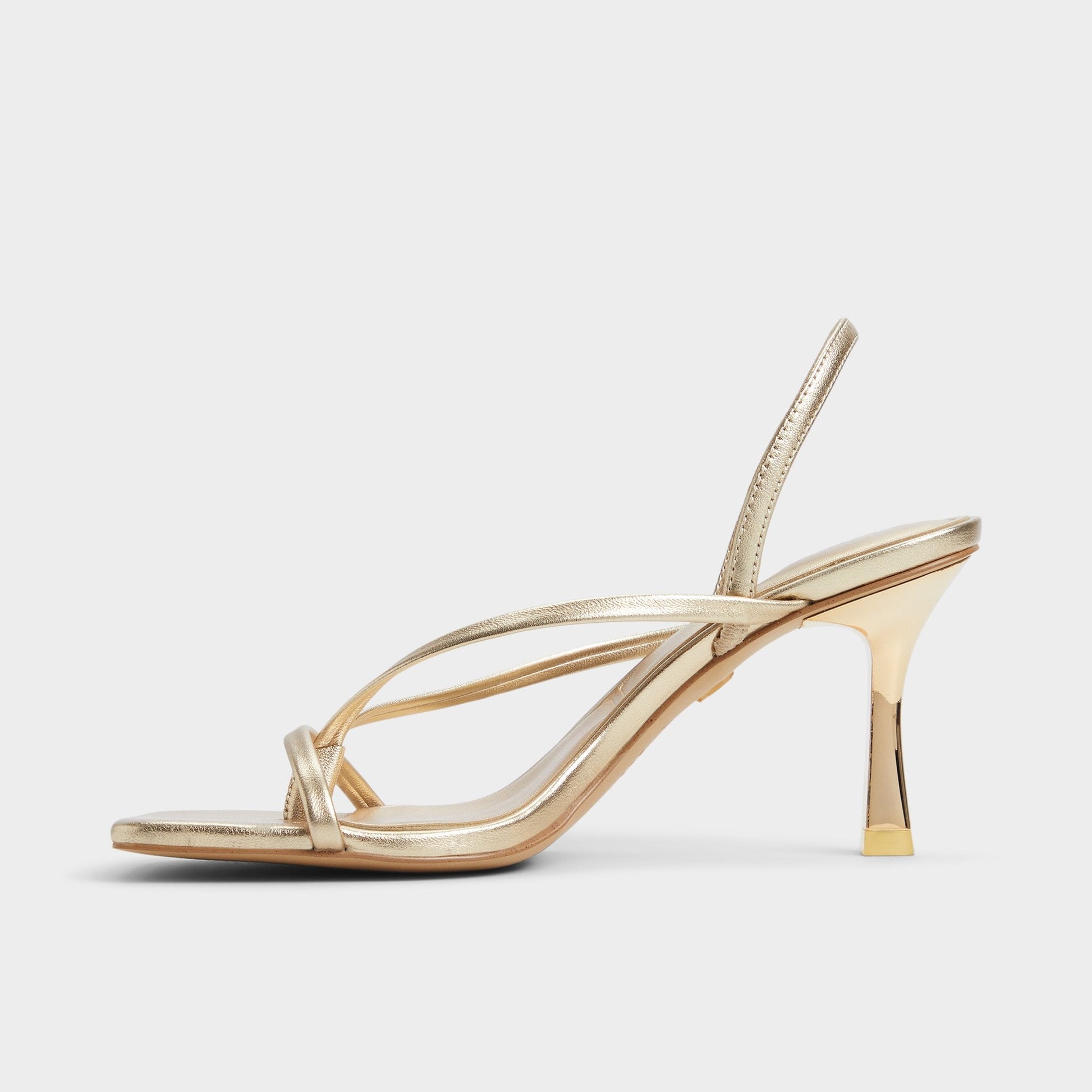 Riva Gold Women's Strappy sandals - Sling back heeled sandal, Stiletto heel | Aldo Classic