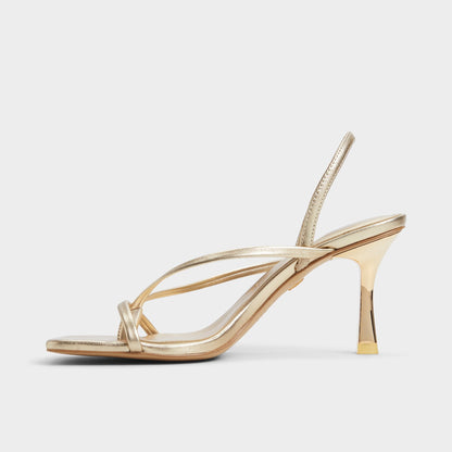 Riva Gold Women's Strappy sandals - Sling back heeled sandal, Stiletto heel | Aldo Classic
