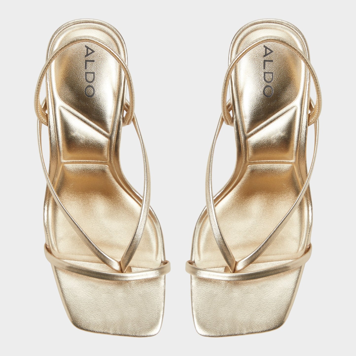 Riva Gold Women's Strappy sandals - Sling back heeled sandal, Stiletto heel | Aldo Classic