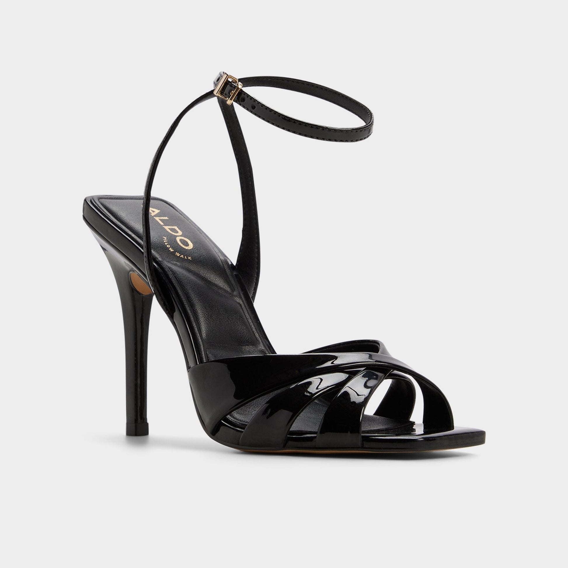 Meteora in Black - Strappy heeled sandal, Stiletto heel | Aldo Popular