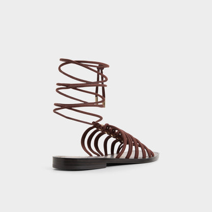 Unoma in Dark Brown - Strappy flat sandal | Aldo Recommended