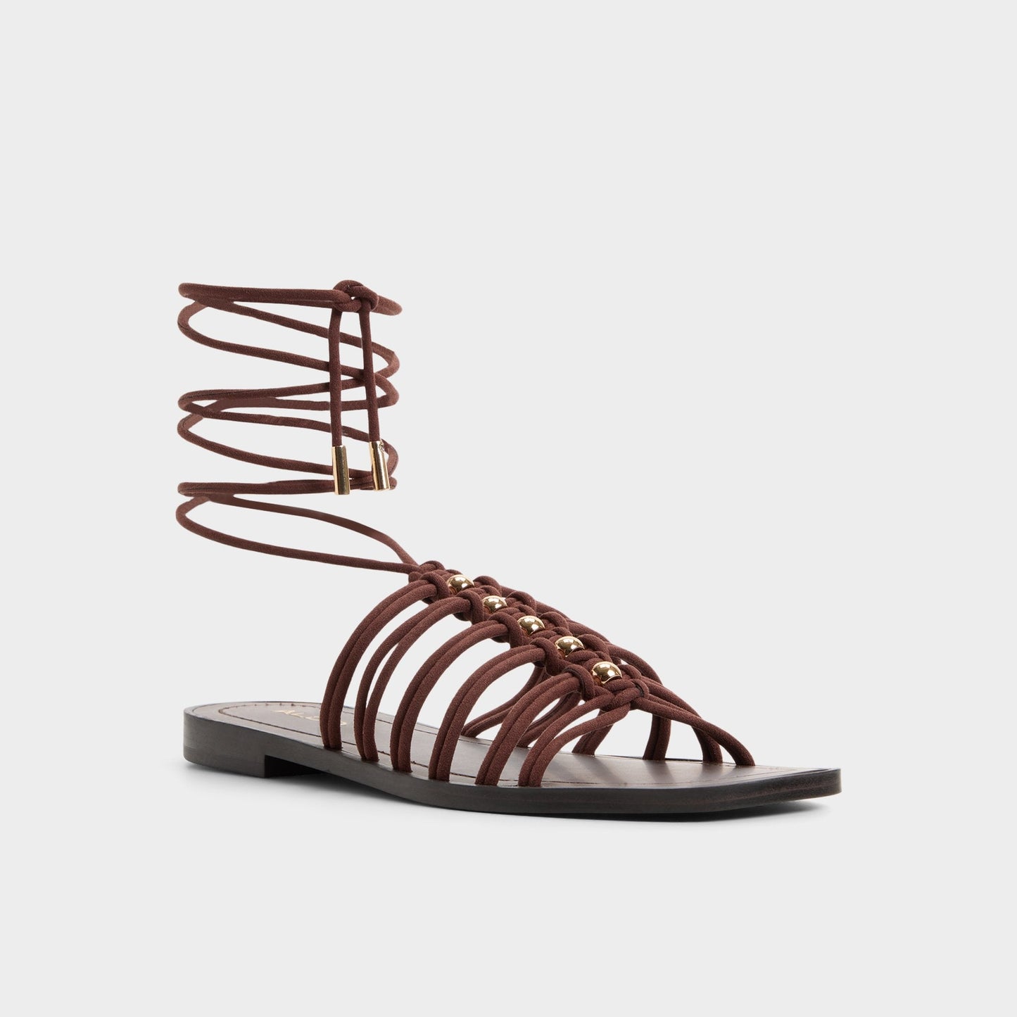 Unoma in Dark Brown - Strappy flat sandal | Aldo Recommended