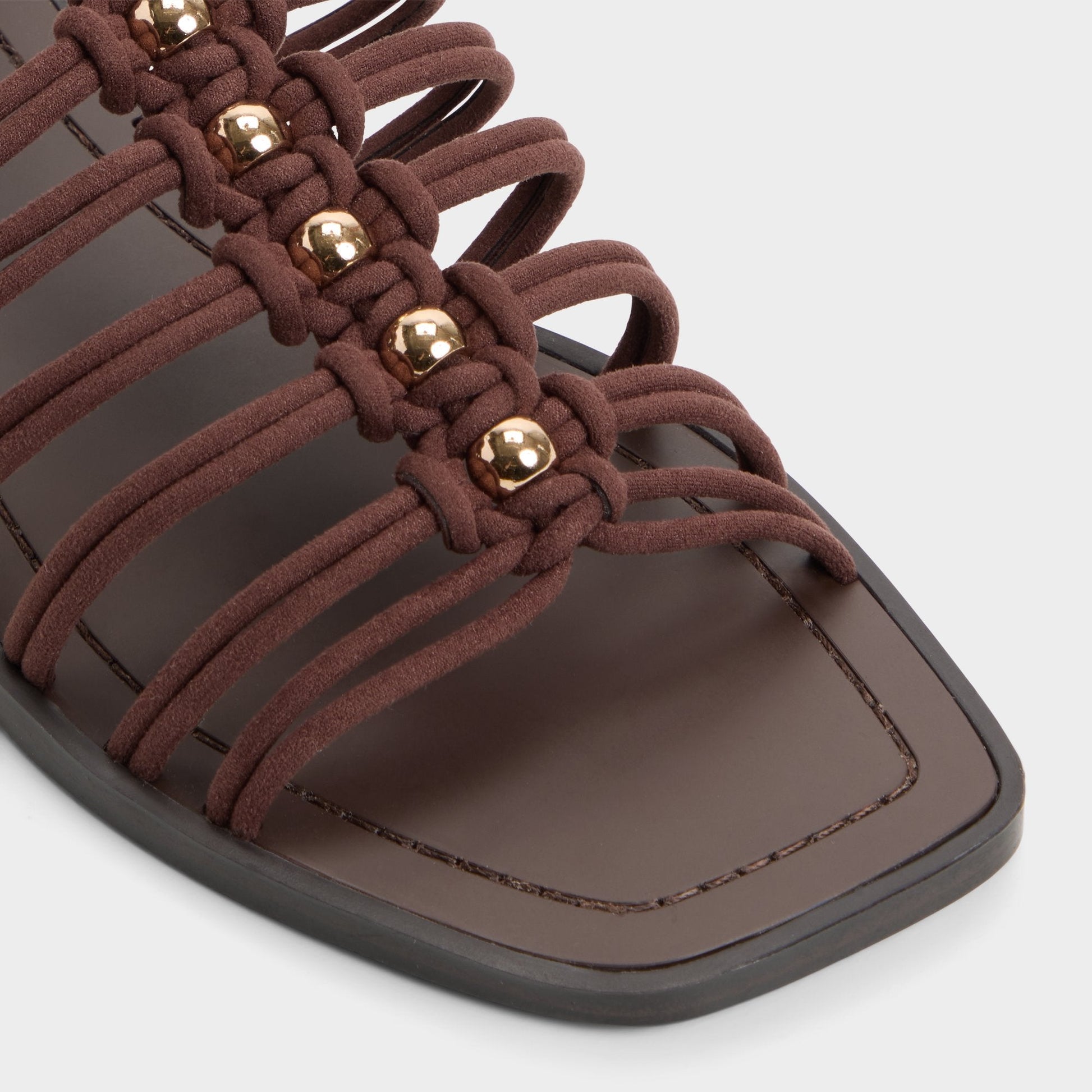 Unoma in Dark Brown - Strappy flat sandal | Aldo Recommended