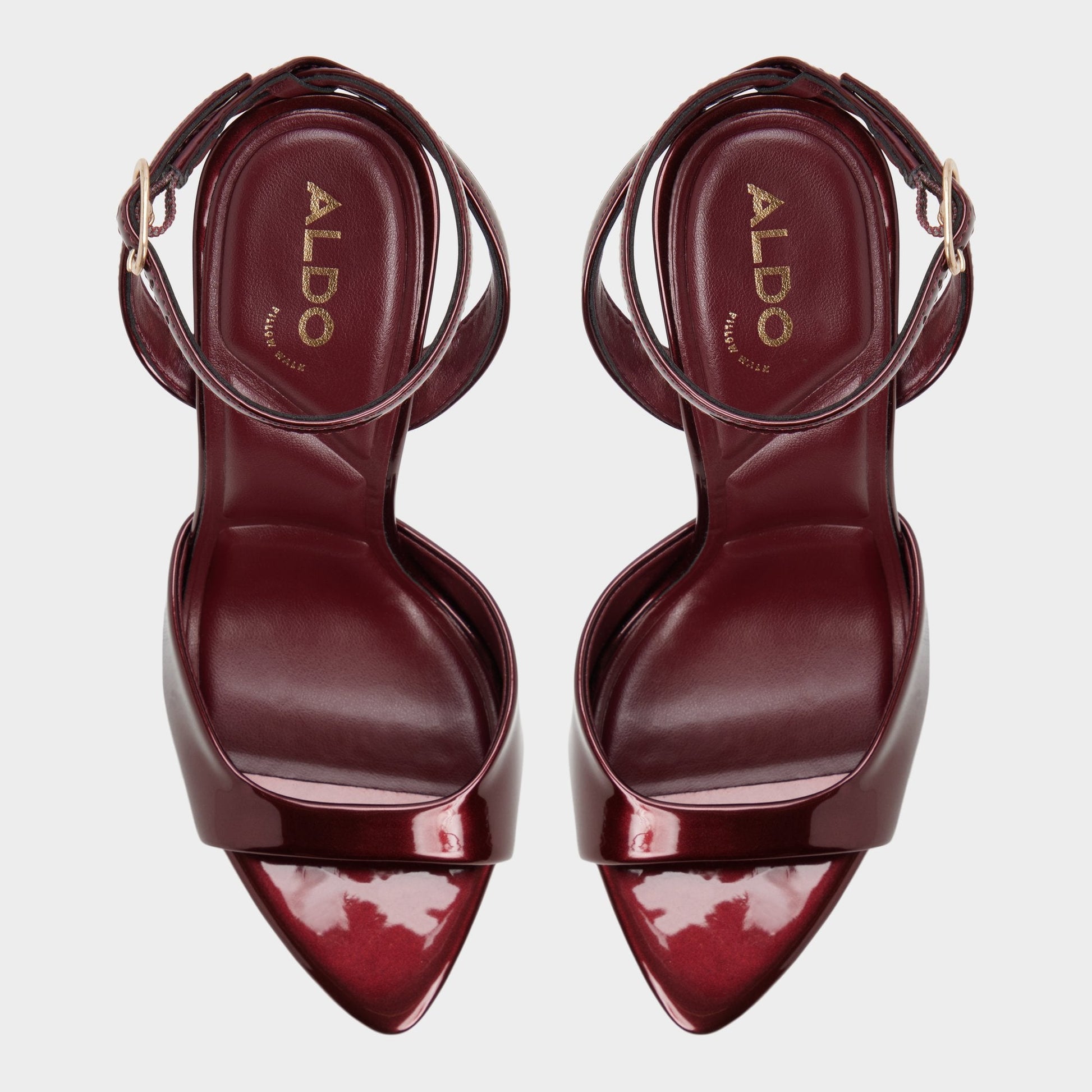 Forevermore in Medium Red - Strappy heeled sandal, Stiletto heel | Aldo Exclusive