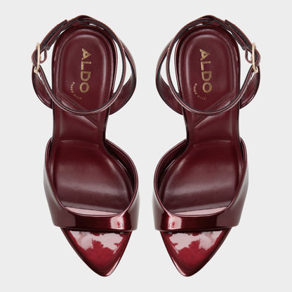 Forevermore in Medium Red - Strappy heeled sandal, Stiletto heel | Aldo Exclusive