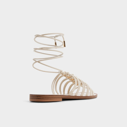 Unoma in White Bone - Strappy flat sandal | Aldo Classic