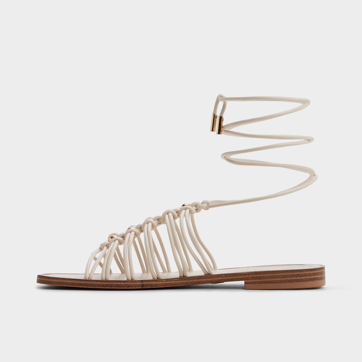 Unoma in White Bone - Strappy flat sandal | Aldo Classic