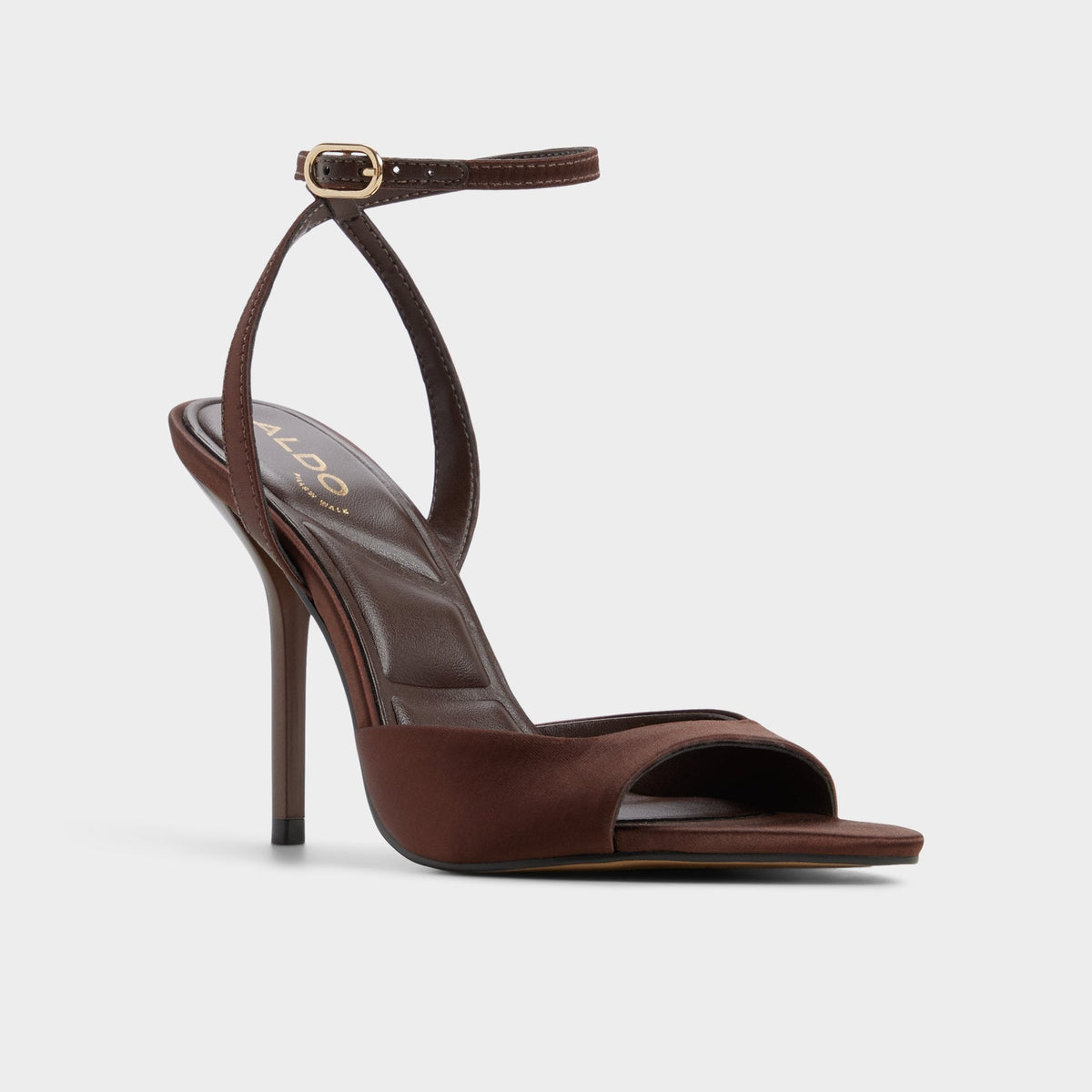 Forevermore in Dark Brown 14154135 - Strappy heeled sandal, Stiletto heel | Aldo Popular