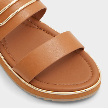 Lagoon Other Brown Women's Flats - Strappy flat sandal, Footbed sandal | Aldo Trending
