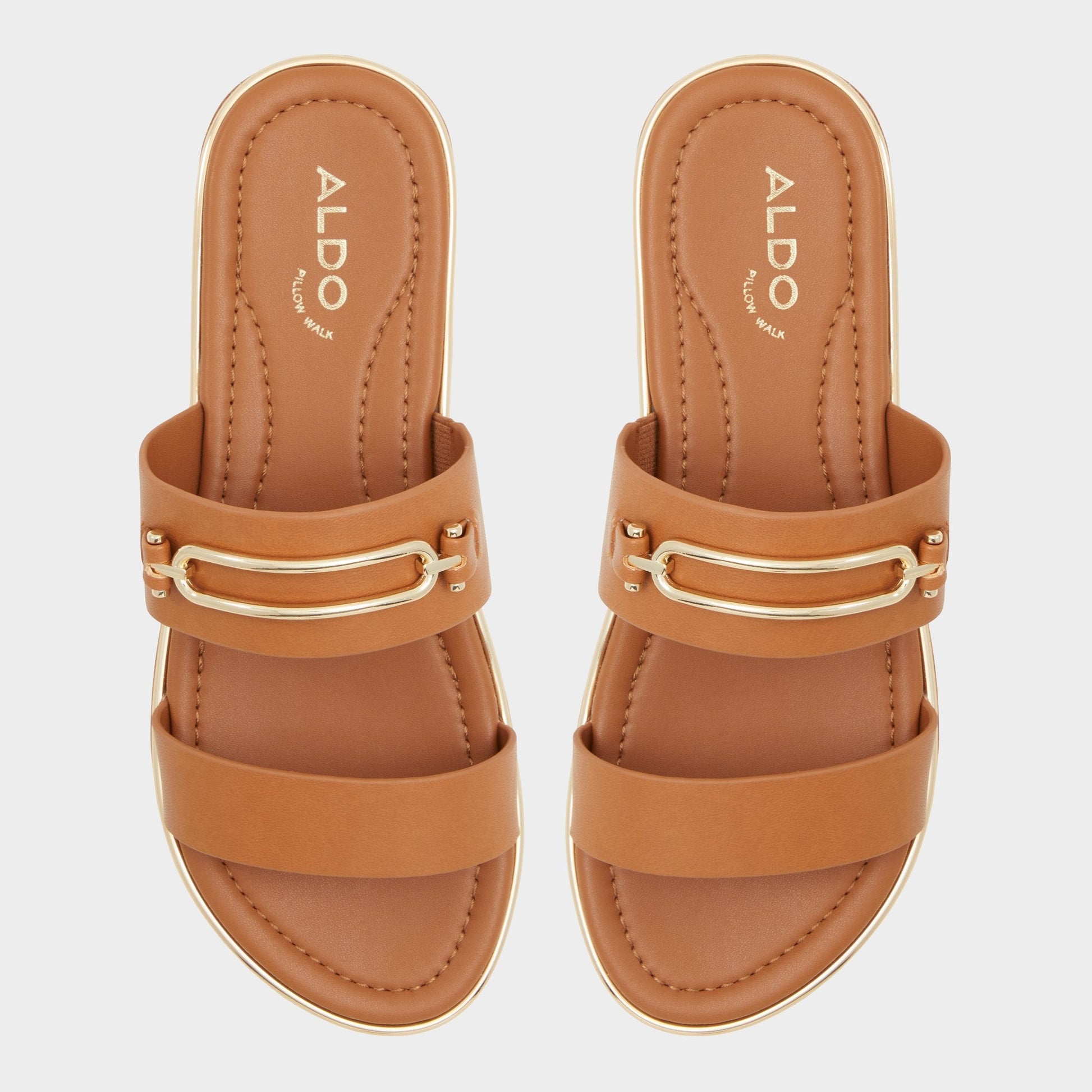 Lagoon Other Brown Women's Flats - Strappy flat sandal, Footbed sandal | Aldo Trending