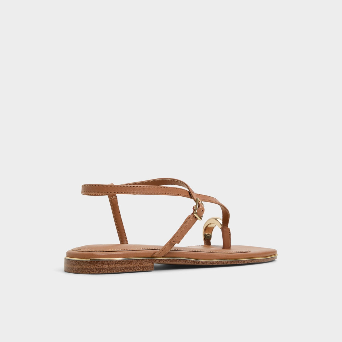 Jomalina Medium Brown Women's Flats - Strappy flat sandal | Aldo Essential