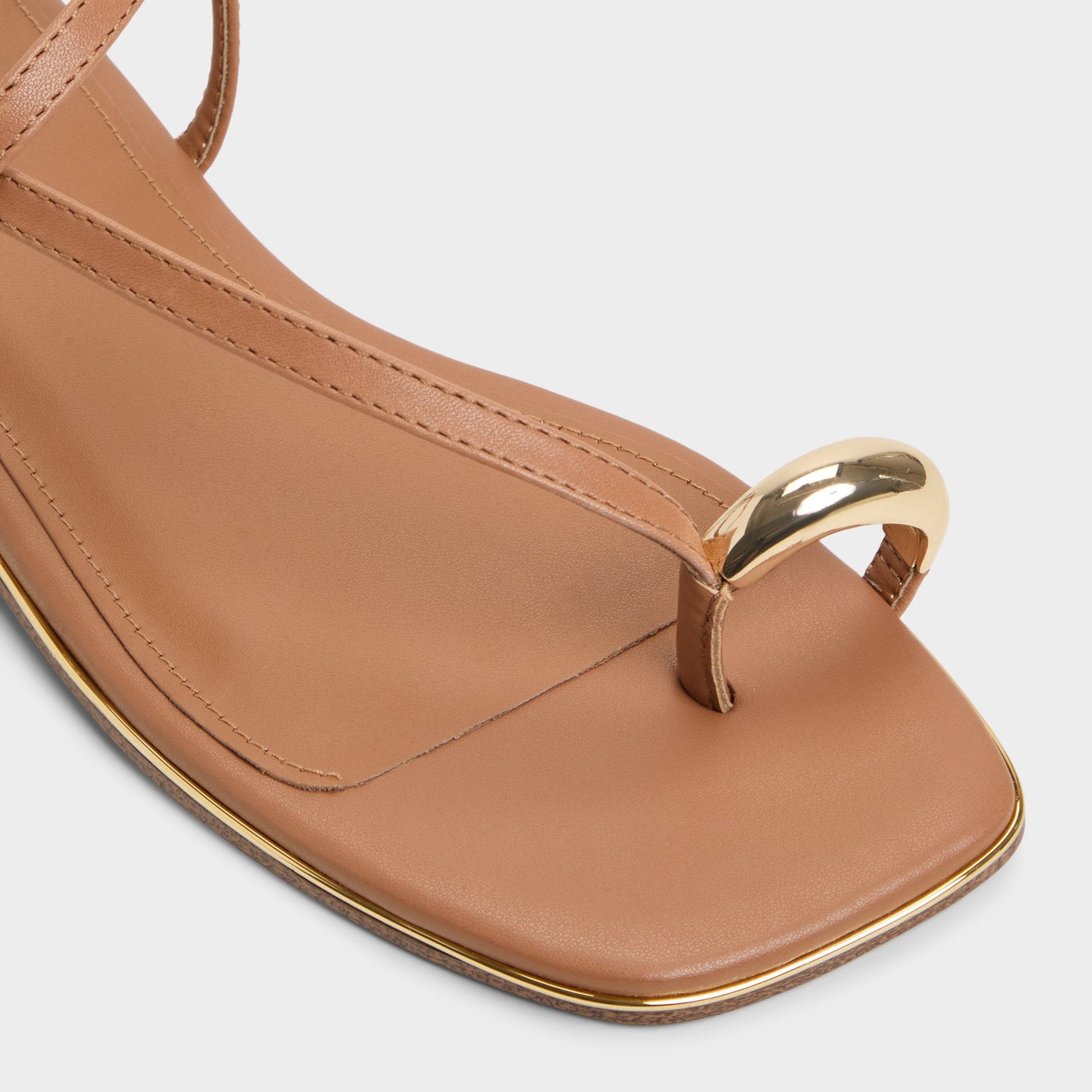 Jomalina Medium Brown Women's Flats - Strappy flat sandal | Aldo Essential