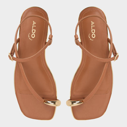 Jomalina Medium Brown Women's Flats - Strappy flat sandal | Aldo Essential