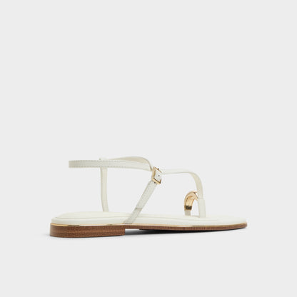 Jomalina White Women's Flats - Strappy flat sandal | Aldo Popular