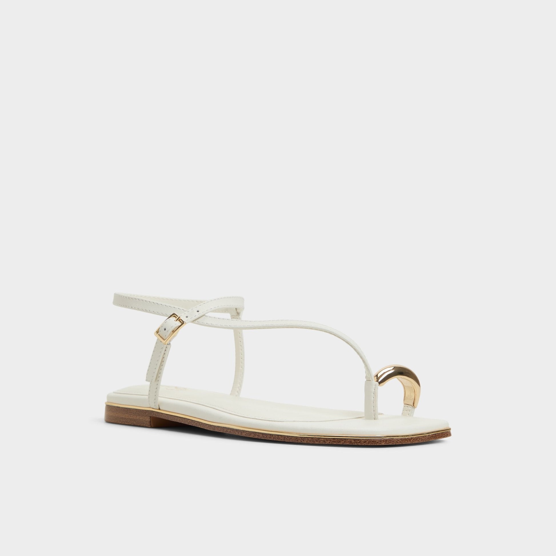 Jomalina White Women's Flats - Strappy flat sandal | Aldo Popular