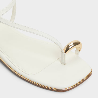 Jomalina White Women's Flats - Strappy flat sandal | Aldo Popular