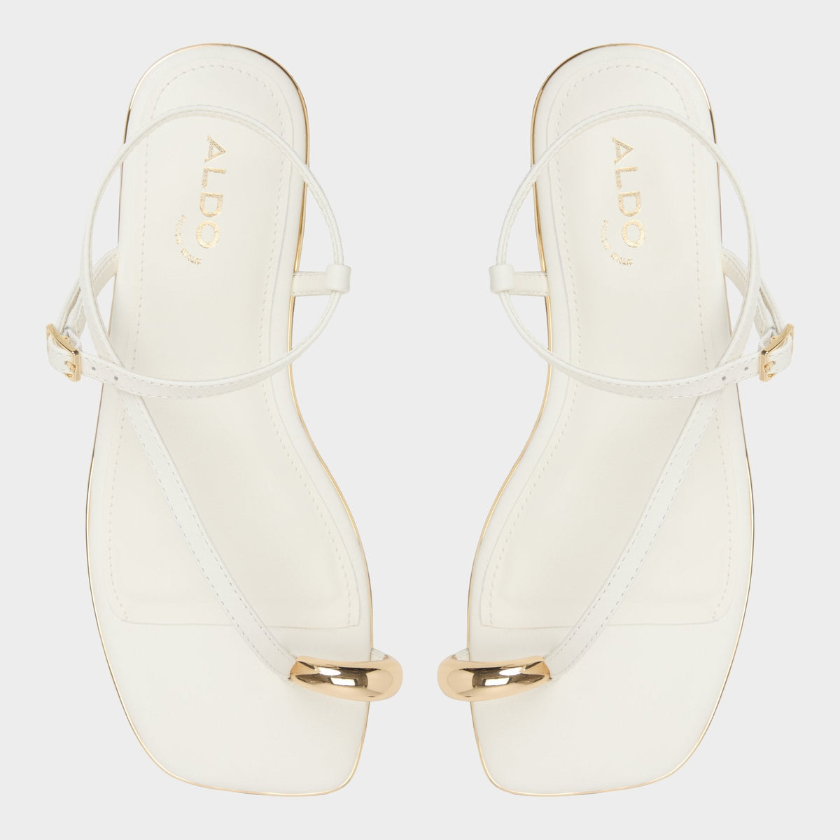 Jomalina White Women's Flats - Strappy flat sandal | Aldo Popular