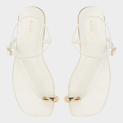 Jomalina White Women's Flats - Strappy flat sandal | Aldo Popular