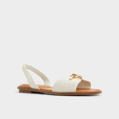 Goassi White/Bone Women's Flats - Flat sandal | Aldo Essential