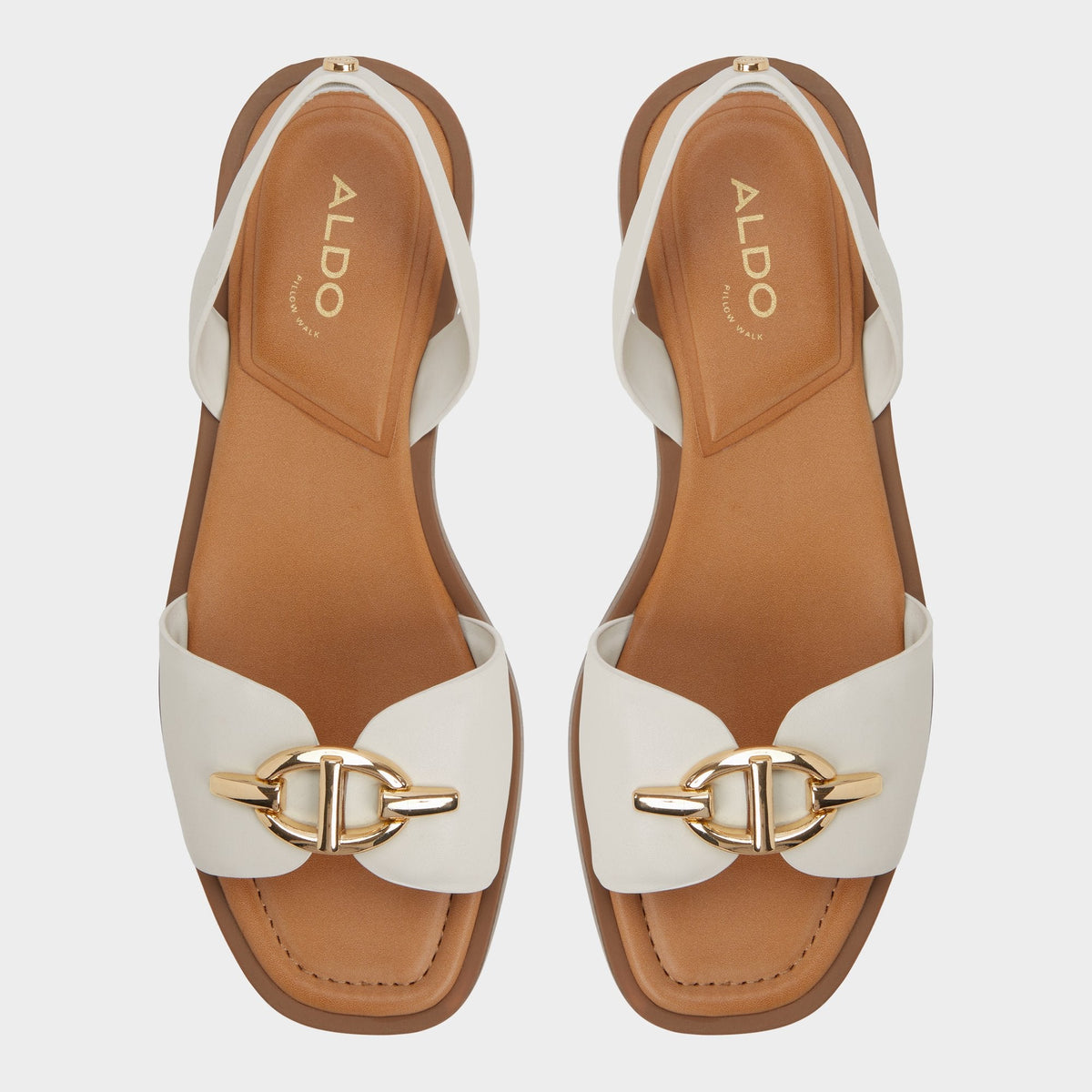 Goassi White/Bone Women's Flats - Flat sandal | Aldo Essential