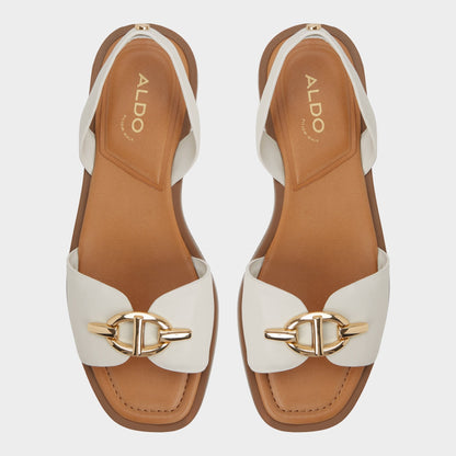 Goassi White/Bone Women's Flats - Flat sandal | Aldo Essential