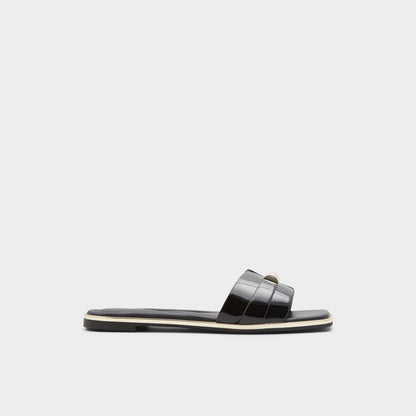 Darine Black Women's Flats - Slide sandal | Aldo Premium