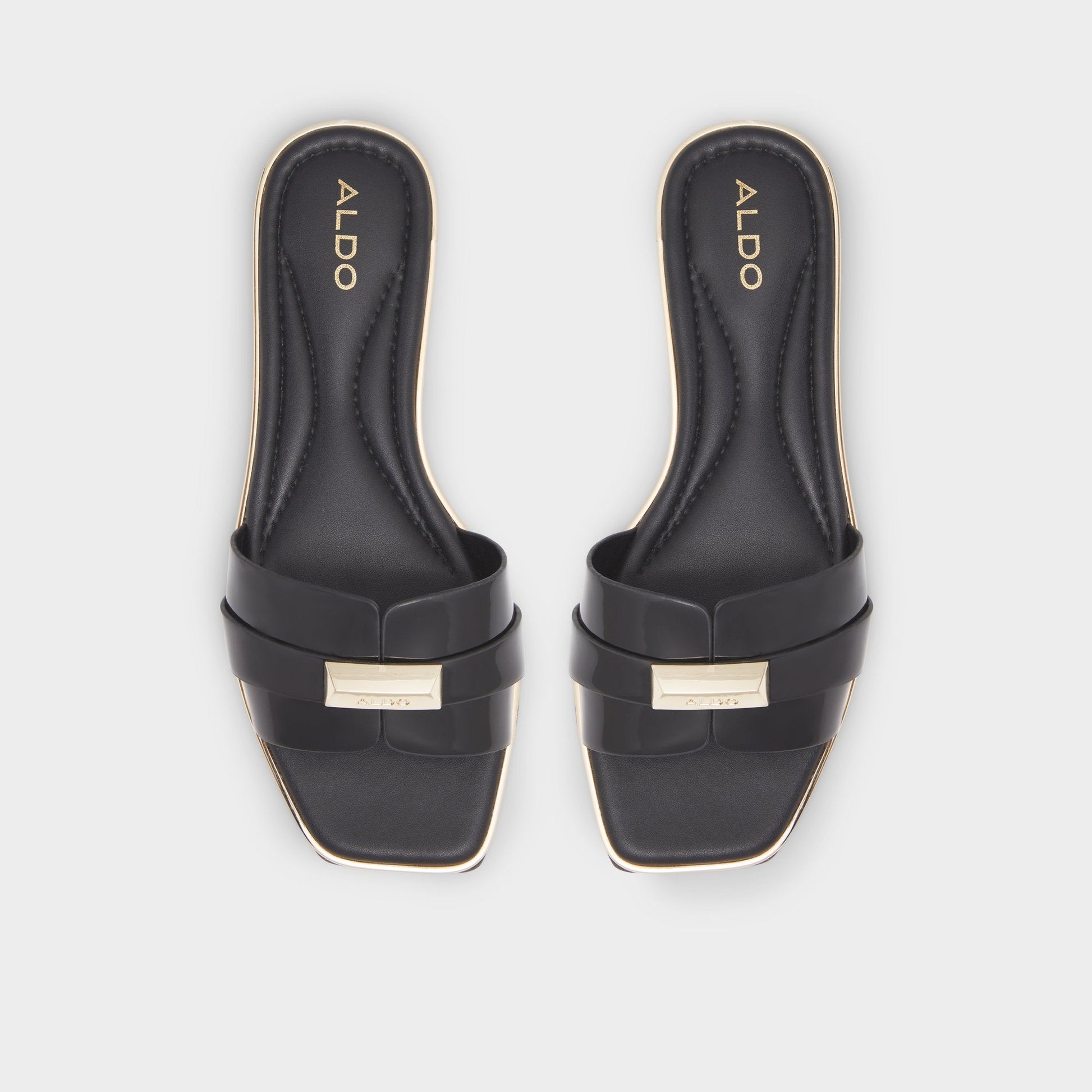 Darine Black Women's Flats - Slide sandal | Aldo Premium