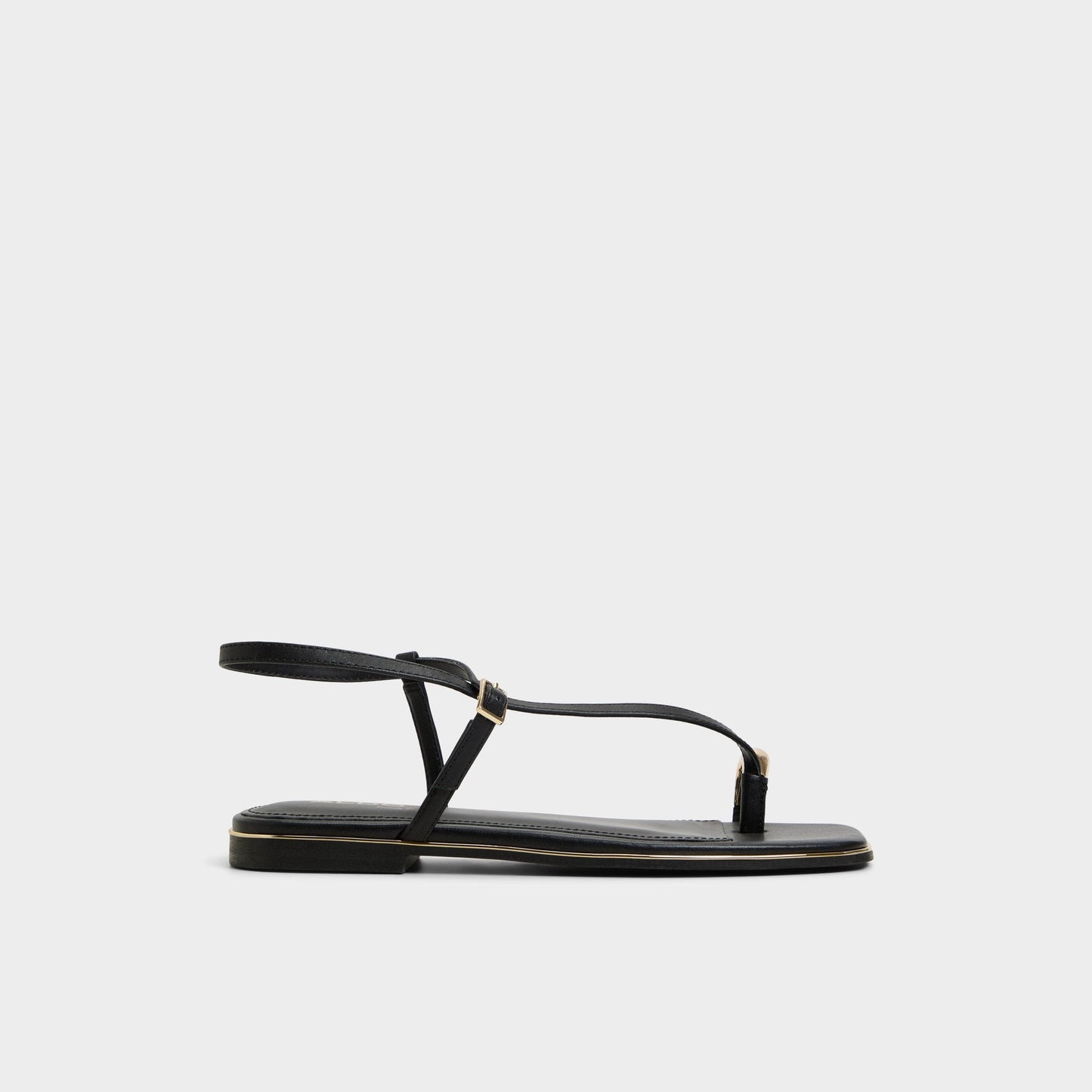 Jomalina Black Women's Flats - Strappy flat sandal | Aldo Signature